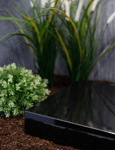 Grabplatte, Gedenktafel Granit black poliert